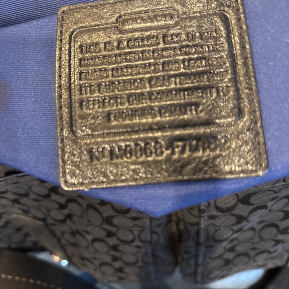 Vintage Coach Black Signature Messenger Jacquard Handbag - Picture 7 of 8